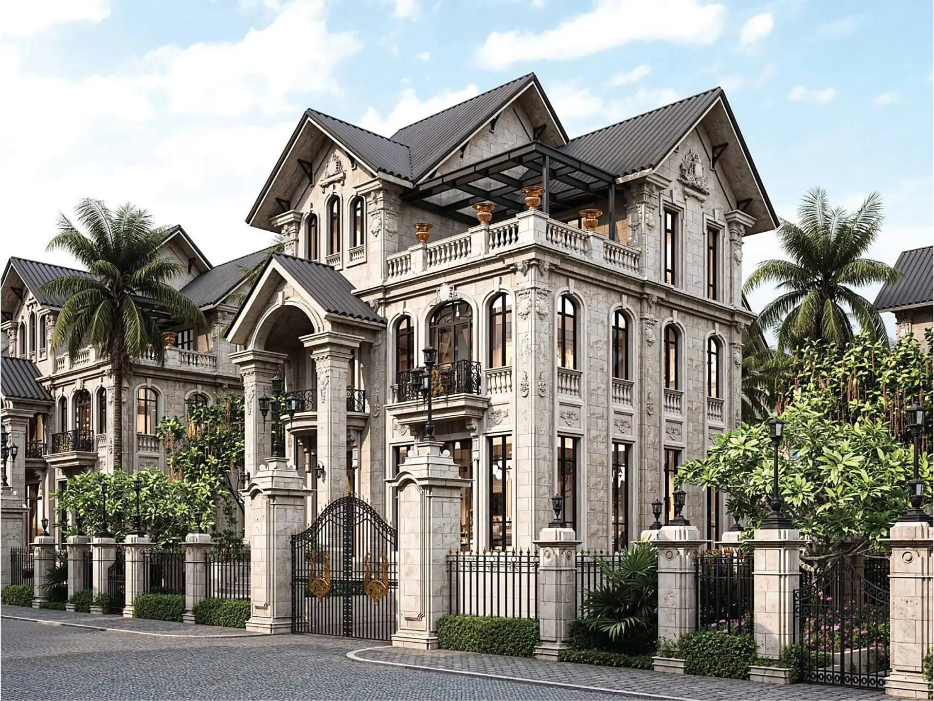 Phối cảnh biệt thự đơn lập tại Noble Rivera