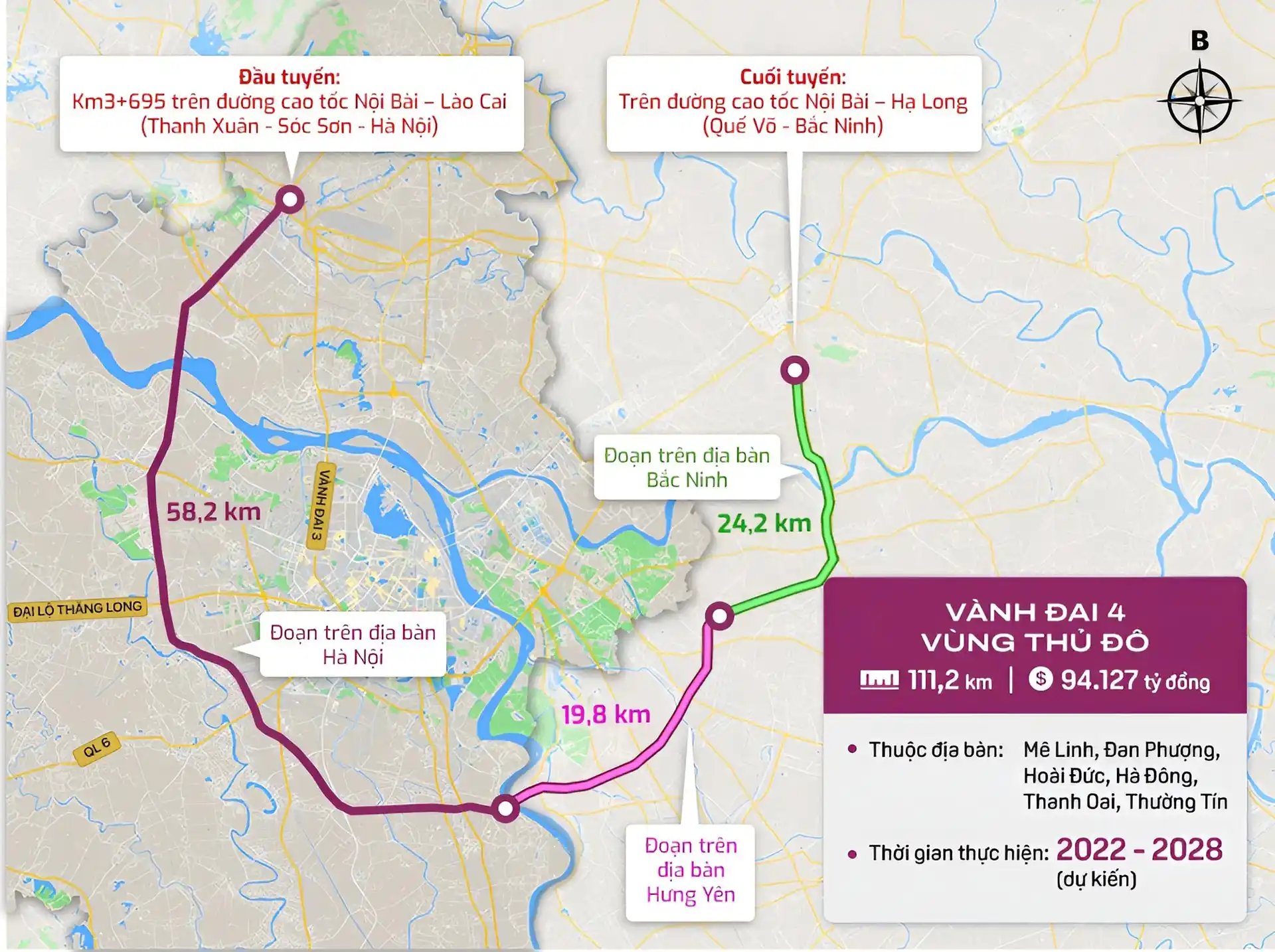 Quy hoạch vành đai 4 Vùng Thủ đô